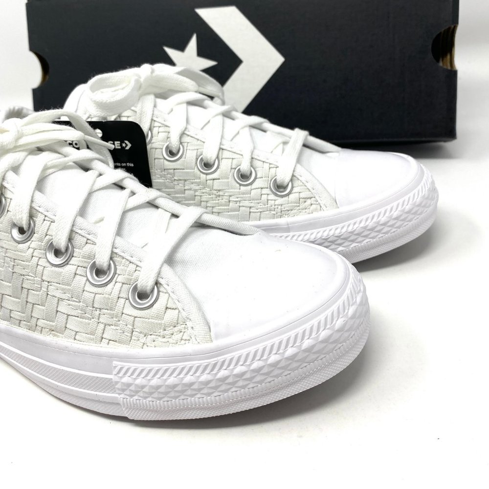 Converse Chuck Taylor All Sneaker Womens Logo Low Top White Egret Canvas 564354F - Picture 6 of 11